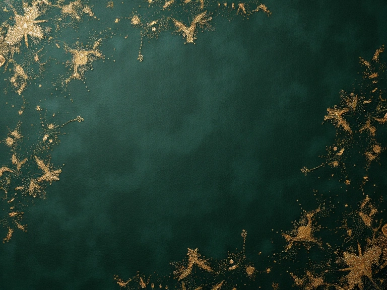 Motivi sottili e lussuosi in verde scuro e oro