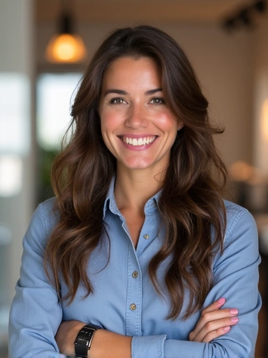 Foto professionale di un nutrizionista con un sorriso accogliente